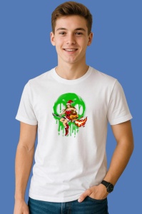 Tricou Elf With Candy Cane, din bumbac 100% Copii | Dama | Barbat