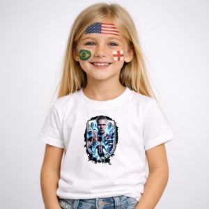 Tricou Erling Haaland Norway World Cup Fifa 2026, din bumbac 100%, tricou alb, Copii | Dama | Barbat - Img 2