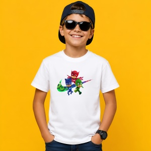 Tricou Eroi In Pijama Pj Masks Catboy Gekko Owlette Urban Logo, din bumbac 100% Copii | Dama | Barbat