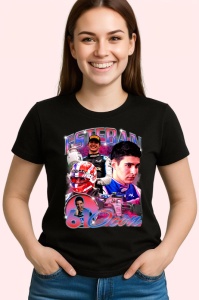 Tricou Esteban Ocon Colaj Portret Si Masina Echipa Alpin Formula 1, Copii | Dama | Barbat