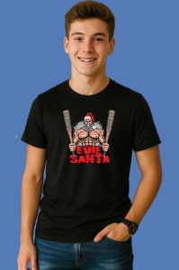 Tricou Evil Santa Strong, din bumbac 100% Copii | Dama | Barbat