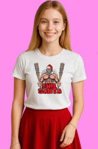 Tricou Evil Santa Strong, din bumbac 100% Copii | Dama | Barbat - Img 2