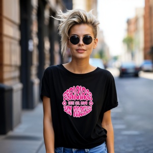 Tricou Fericirea este cel mai bun machiaj Negru, Copii | Dama | Barbat - Img 10