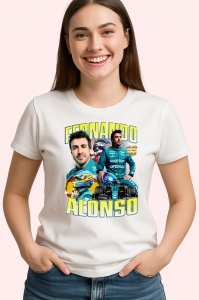 Tricou Fernando Alonso Poster Colaj Echipa Aston Martin Formula 1, Copii | Dama | Barbat - Img 4