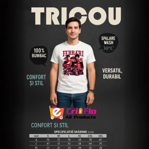 Tricou Ferrari Echipa Postere Charles Leclerc Carlos Sainz, Copii | Dama | Barbat - Img 7