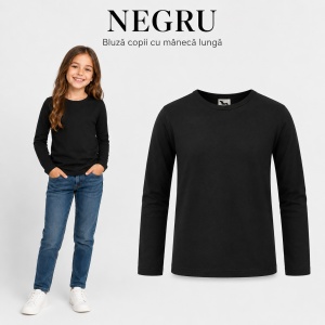 Tricou Fete Mânecă Lungă din Bumbac 100% bluza simpla copii - Img 10
