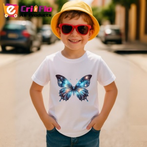 Tricou Fluture galaxie albastru violet cu efect cosmic Copii | Dama | Barbat Barbat - Img 13