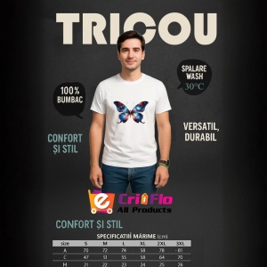 Tricou Fluture galaxie roz albastru cu efect stelar Copii | Dama | Barbat Barbat - Img 10
