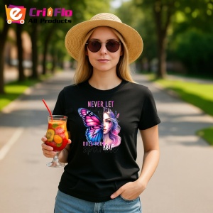 Tricou Fluture si femeie pastel mesaj motivational never let anyone dull your sparkle Copii | Dama | Barbat Barbat - Img 22
