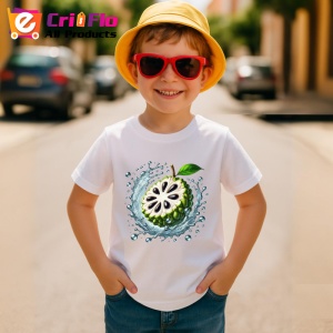 Tricou Fruct cherimoya in valuri delicate, Fructe, Copii | Dama - Img 3