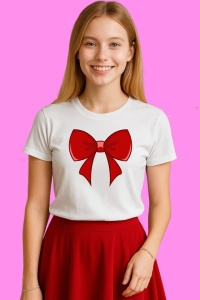 Tricou Funda Rosie Catifea Simpla 2, din bumbac 100%, tricou alb, Copii | Dama | Barbat - Img 3
