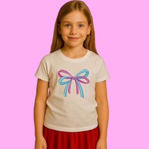 Tricou Funda Roz Si Albastru Pastel, din bumbac 100%, tricou alb, Copii | Dama | Barbat - Img 1