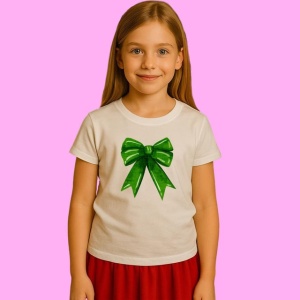 Tricou Funda Verde Satin, din bumbac 100%, tricou alb, Copii | Dama | Barbat - Img 2