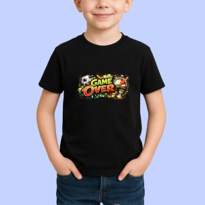 Tricou Game Over Minge Fotbal Sparta Amuzant, din bumbac 100%, tricou negru Copii | Dama | Barbat - Img 2