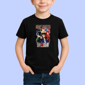 Tricou Ghost Fighter lupta eroica intre bine si rau in stil anime, Copii | Dama | Barbat , tricou negru - Img 2