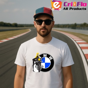 Tricou Girl Cu Logo Bmw Motor | Unisex Dama si Barbat