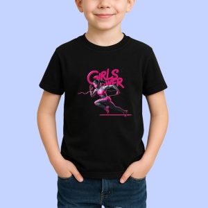 Tricou Girls Power Sportiva Roz, Copii | Dama | Barbat, culoare negru - Img 3