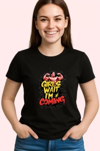 Tricou Girls Wait Im Coming Superman Gym, Copii | Dama | Barbat, culoare negru - Img 3
