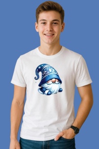 Tricou Gnome Albastru Adormit, din bumbac 100%, tricou alb, Copii | Dama | Barbat - Img 2
