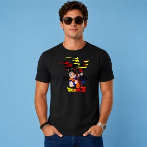 Tricou Goku Drafon Bal Z Warrior Street Style Mashup Grafic, din bumbac 100%, tricou negru, Copii | Dama | Barbat