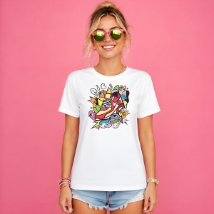 Tricou Graffiti Abstract Burger Sneaker Mashup Urban Art Design, din bumbac 100% Copii | Dama | Barbat