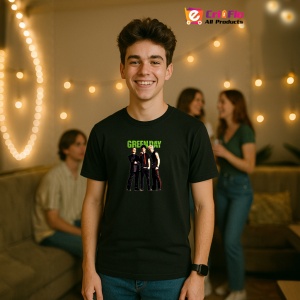 Tricou Green Day v1, muzica Nu Metal, Dama | Barbat | Copii, Culoare Negru - Img 7