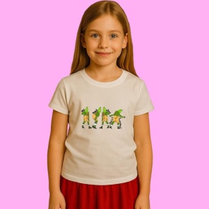 Tricou Grinch Walking Pattern Funny, din bumbac 100%, tricou alb, Copii | Dama | Barbat - Img 2
