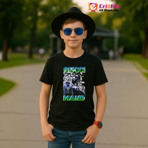 Tricou Gucci Mane v1, muzica Rap, Dama | Barbat | Copii, Culoare Negru - Img 6