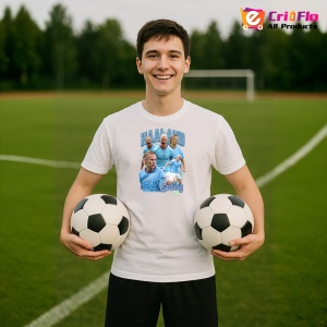 Tricou Haaland Erling Manchester City Goal - Copii | Dama | Barbat - Img 3