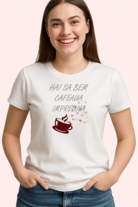 Tricou Hai Sa Bem Cafeaua Impreuna Invitatie, din bumbac 100% , tricou alb pentru Copii | Dama | Barbat - Img 3