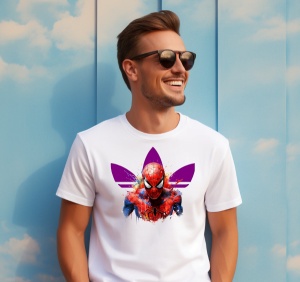 Tricou haios personalizat pentru barbati Spiderman Splash Color