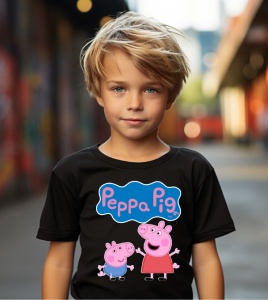 Tricou haios personalizat pentru copii cu Peppa Pig