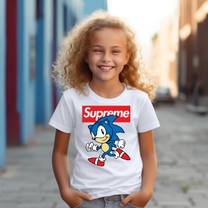 Tricou haios personalizat pentru copii cu Sonic Super Rapid