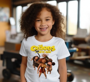 Tricou haios personalizat pentru copii cu The Croods