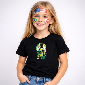 Tricou Hakim Ziyech Morocco World Cup Fifa 2026 V2, din bumbac 100%, tricou negru, Copii | Dama | Barbat - Img 2