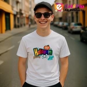 Tricou Halloween Party Trick Or Treat, din bumbac 100%, tricou alb, Dama | Barbat - Img 4