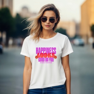 Tricou Happiness Looks Good On You - Copii | Dama | Barbat - Img 8