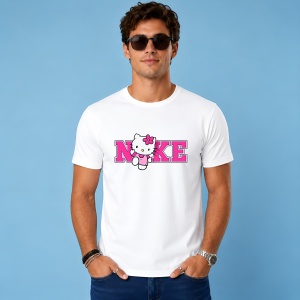 Tricou Hello Kitty Roz Typography Urban Cute Girl Fashion, din bumbac 100% Copii | Dama | Barbat