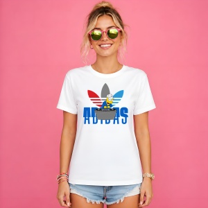 Tricou Homer Simpson Dj Spinning Records Urban Blue Music Vibe, din bumbac 100% Copii | Dama | Barbat - Img 3