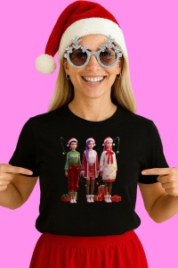Tricou Huntrix K Pop Hunters Demon Family Pose Anime Christmas, din bumbac 100%, tricou negru, Copii | Dama | Barbat