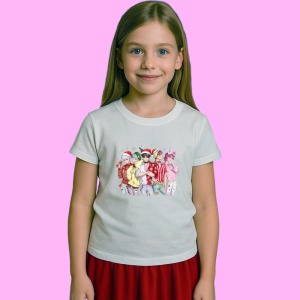 Tricou Huntrix K Pop Hunters Demon Grup Extins Fete Si Baieti, din bumbac 100%, tricou alb, Copii | Dama | Barbat - Img 2