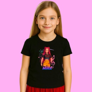 Tricou Huntrix K Pop Hunters Demon Mira Outfit Galben Fashion, din bumbac 100%, tricou negru, Copii | Dama | Barbat - Img 2