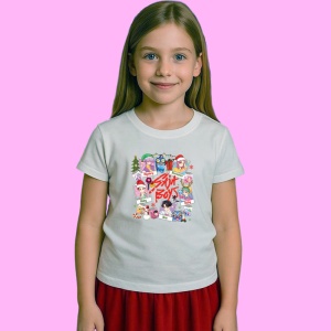 Tricou Huntrix K Pop Hunters Demon Saja Boys Colaj Reviste, din bumbac 100%, tricou alb, Copii | Dama | Barbat - Img 2
