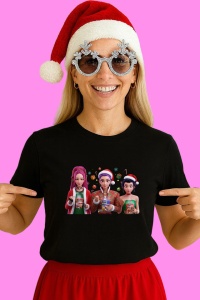 Tricou Huntrix K Pop Hunters Demon Trio Fete Bauturi Festive, din bumbac 100%, tricou negru, Copii | Dama | Barbat - Img 3