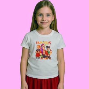 Tricou Huntrix K Pop Hunters Demon Trio Fete Stil Modern Orange, din bumbac 100%, tricou alb, Copii | Dama | Barbat