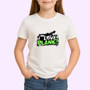 Tricou I Love Plank Exercitiu Fitness, Copii | Dama | Barbat - Img 3