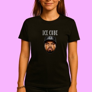 Tricou Ice Cube - Cartoon Head, muzica (Comedie / Rap ironic), Dama | Barbat | Copii, Culoare Negru