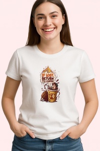 Tricou If Lost Return To Coffee Cup, Copii | Dama | Barbat - Img 4