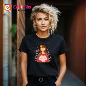 Tricou Ilustratie Fata Meditatie Be Kind With Your Mind, din bumbac 100%, tricou negru Copii | Dama | Barbat - Img 8