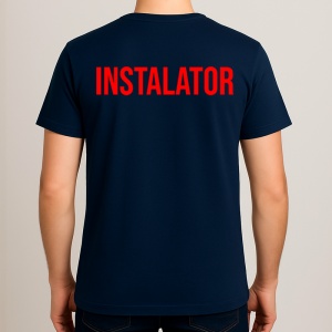 Tricou INSTALATOR, Personalizat | Unisex Dama si Barbat, Albastru Inchis